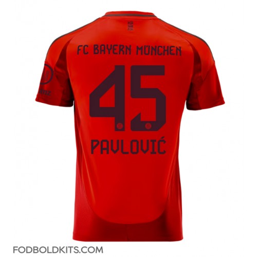 Bayern Munich Aleksandar Pavlovic #45 Hjemmebanetrøje 2024-25 Kortærmet